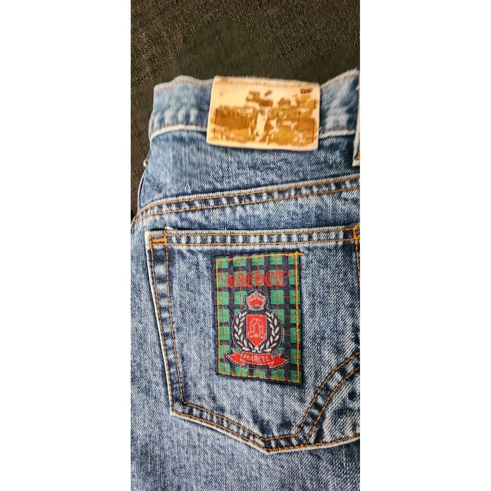 Vintage 90s‎ Marcel Dachet Denim Jeans Womens 12 W26 Blue Australia Acid Wash - Picture 4 of 12